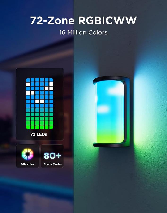 Upgrade Your Home’s Ambiance with Govee Matter Outdoor Wall Lights Pro 1