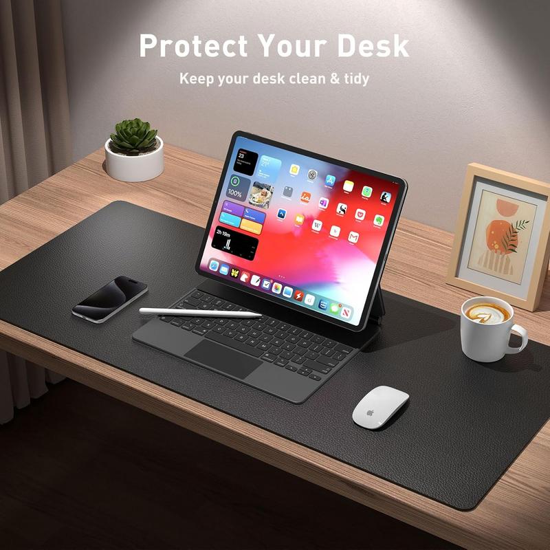Clean Up Your Mac Setup with This Smart PU Leather Desk Pad 1