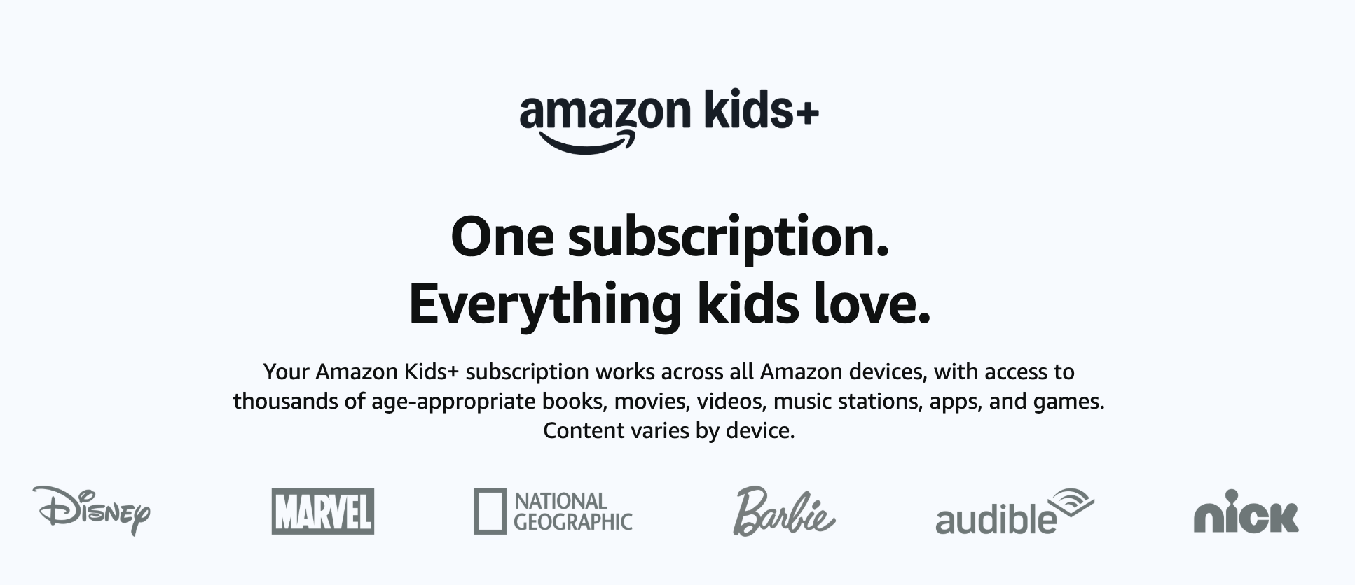 Amazing Amazon Kids+ Plans: Fun, Learning & Powerful Parental Controls for Kids 3–12 4 One subscription. Everything kids love.amazon kids plus