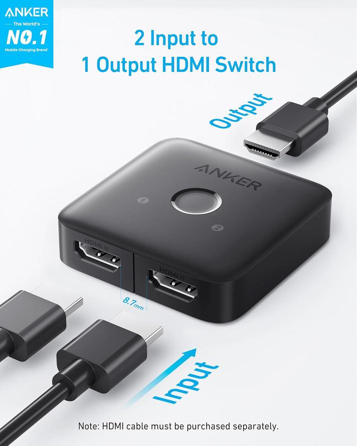 Anker HDMI Switch: Simplify Your Mac and iPad Displays 1