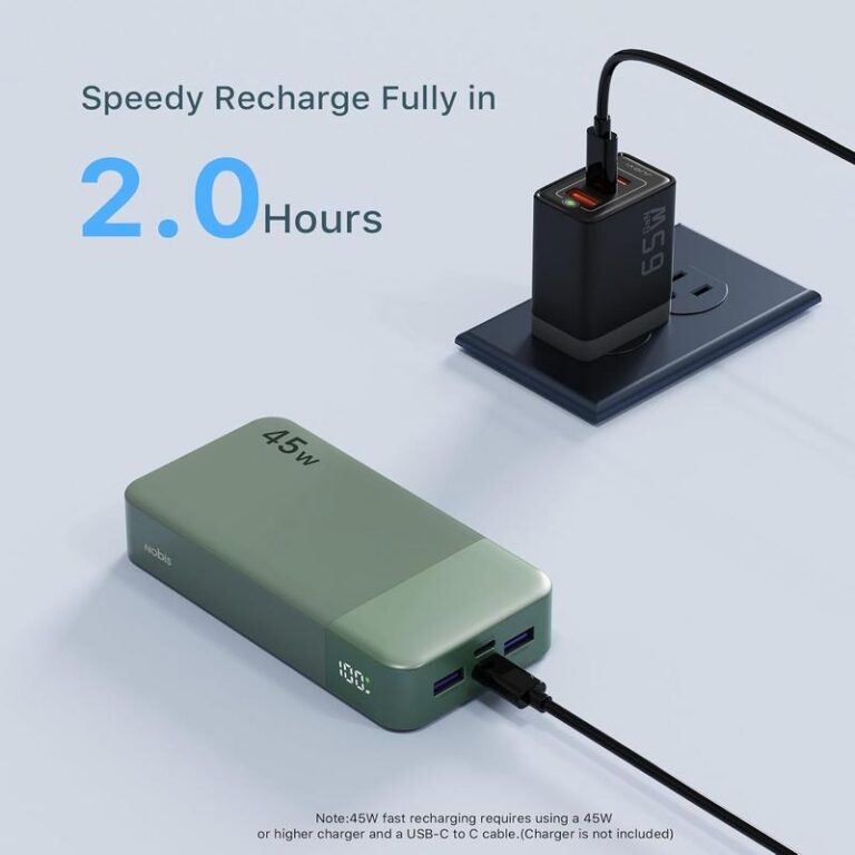 NOBIS 45W Portable Charger: Smart Power for Your Apple Devices 8