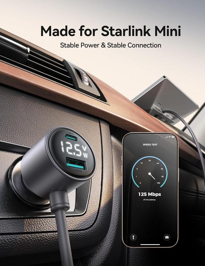 Portable Power: Starlink Mini Car Charger Simplifies Road Trips 2