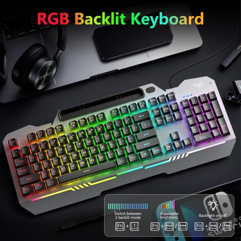 Powerful Desk Upgrade: AULA Wired Keyboard & Mouse for Mac 2 Powerful Desk Upgrade: AULA Wired Keyboard & Mouse for Mac 1