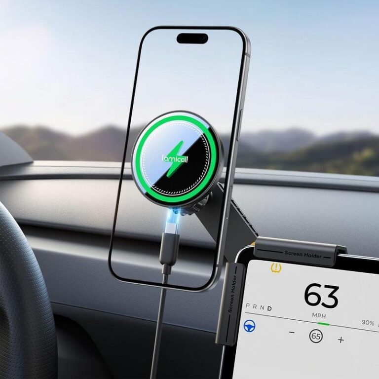 Lamicall Tesla Phone Mount Charger: A Smart Upgrade for Model 3/Y 2 Lamicall Tesla Phone Mount Charger: A Smart Upgrade for Model 3/Y 1