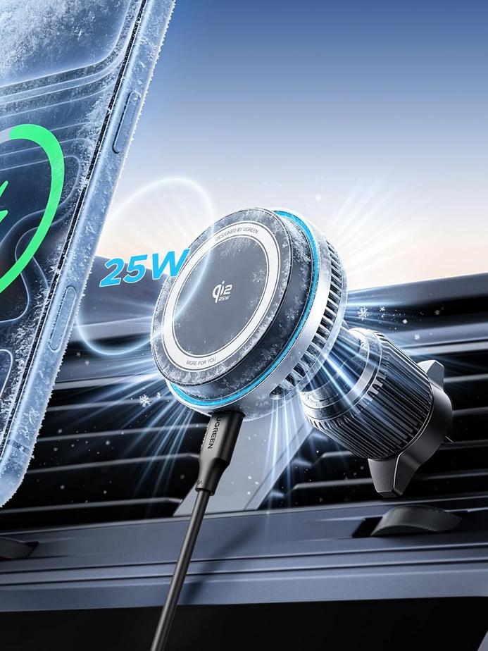 UGREEN Qi2.2 25W Car Mount: Smart Power for Your iPhone On The Road 1